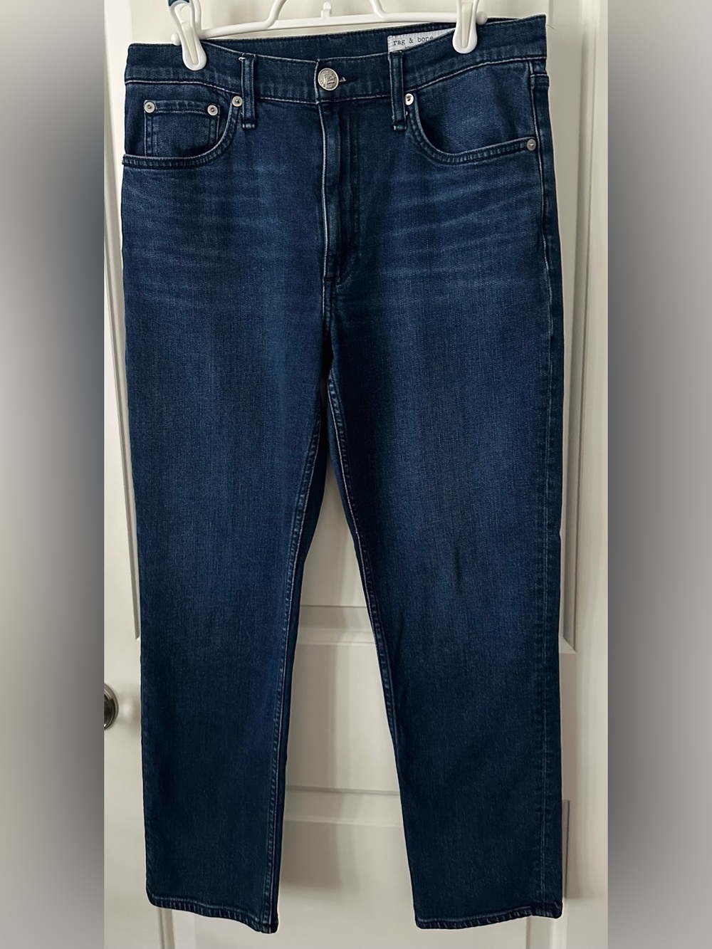 Rag & Bone Wren High Rise Slim Straight Jeans 29 Dark Indigo Ankle